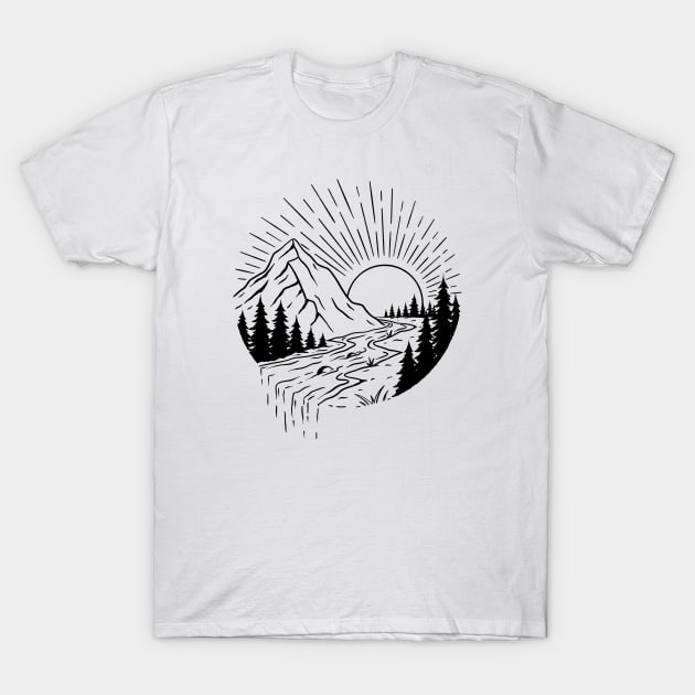 Sunny Circle T-Shirt by SommersethArt